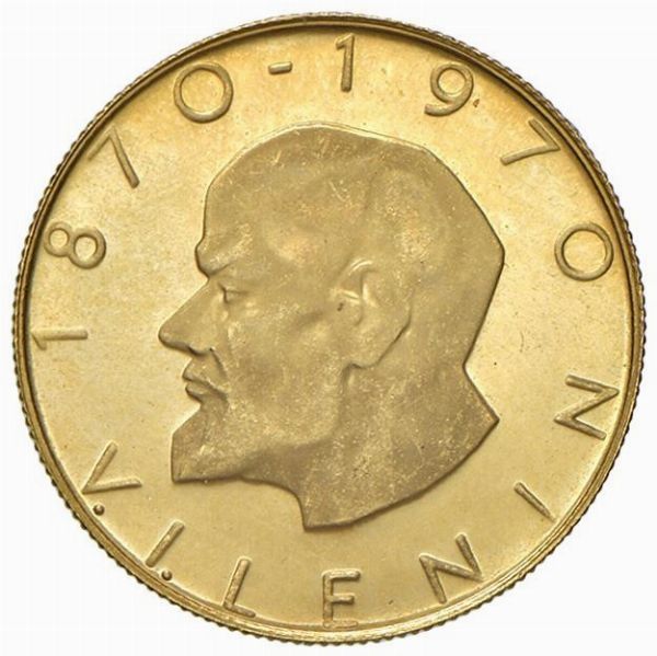 CECOSLOVACCHIA. REPUBBLICA SOCIALISTA (1960-1990). ZECCA DI KREMNITZ. 100 LET O DUCATO 1970 CHE COMMEMORA IL CENTENARIO DELLA NASCITA DI LENIN (1870-1970)  - Asta MEDAGLIE DI VENEZIA. MONETE E MEDAGLIE IN ORO ESTERE - Associazione Nazionale - Case d'Asta italiane