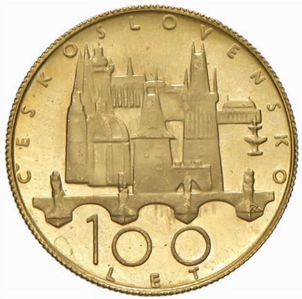 CECOSLOVACCHIA. REPUBBLICA SOCIALISTA (1960-1990). ZECCA DI KREMNITZ. 100 LET O DUCATO 1970 CHE COMMEMORA IL CENTENARIO DELLA NASCITA DI LENIN (1870-1970)  - Asta MEDAGLIE DI VENEZIA. MONETE E MEDAGLIE IN ORO ESTERE - Associazione Nazionale - Case d'Asta italiane