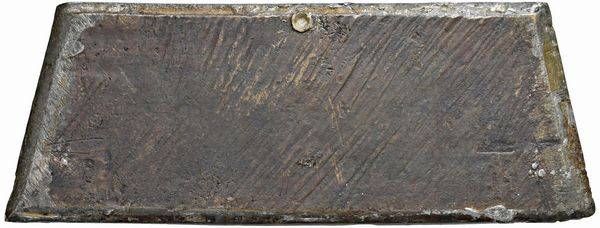 PADOVA O VENEZIA. PLACCHETTA UNIFACE IN BRONZO DI FORMA TRAPEZIOIDALE RAFFIGURANTE UNA SCENA BACCANALE IN CUI UN SATIRO VIENE ALLATATO DA UNA CAPRA IN COMPAGNIA DI UN PUTTO CHE SUONA LA SYRINX E UN SATIRO CHE SUONA IL LIUTO OPUS ANDREA BRIÒSCO DETTO “IL RICCIO” (1470-1532)  - Asta MEDAGLIE DI VENEZIA. MONETE E MEDAGLIE IN ORO ESTERE - Associazione Nazionale - Case d'Asta italiane