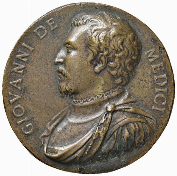 GIOVANNI DE’ MEDICI DETTO “DALLE BANDE NERE” (1498-1526). MEDAGLIA CELEBRATIVA FUSA NEL 1546 OPUS DANESE CATTANEO (1519-1573)  - Asta MEDAGLIE DI VENEZIA. MONETE E MEDAGLIE IN ORO ESTERE - Associazione Nazionale - Case d'Asta italiane