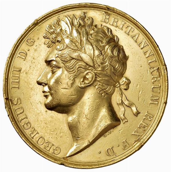 GRAN BRETAGNA. GIORGIO IV (1820-1830). MEDAGLIA DI INCORONAZIONE 1821 OPUS BENEDETTO PISTRUCCI  - Asta MEDAGLIE DI VENEZIA. MONETE E MEDAGLIE IN ORO ESTERE - Associazione Nazionale - Case d'Asta italiane