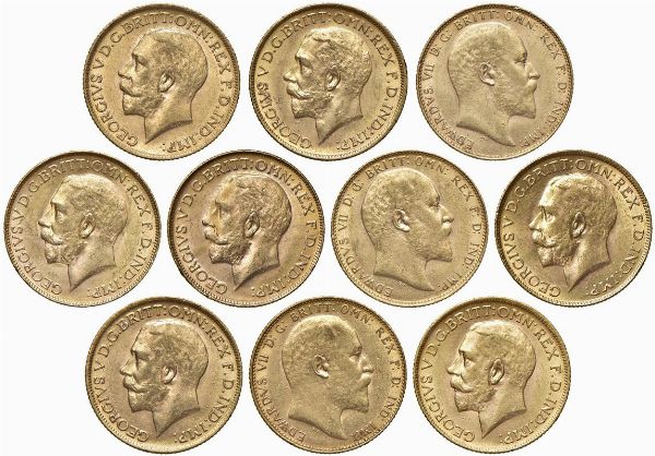 GRAN BRETAGNA. DIECI STERLINE  - Asta MEDAGLIE DI VENEZIA. MONETE E MEDAGLIE IN ORO ESTERE - Associazione Nazionale - Case d'Asta italiane