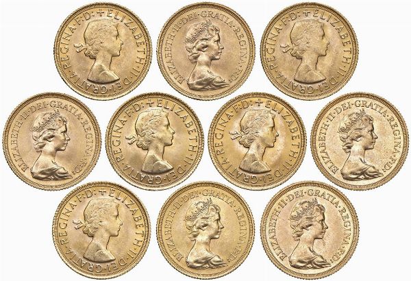 GRAN BRETAGNA. DIECI STERLINE  - Asta MEDAGLIE DI VENEZIA. MONETE E MEDAGLIE IN ORO ESTERE - Associazione Nazionale - Case d'Asta italiane