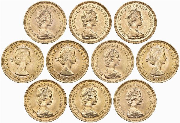 GRAN BRETAGNA. DIECI STERLINE  - Asta MEDAGLIE DI VENEZIA. MONETE E MEDAGLIE IN ORO ESTERE - Associazione Nazionale - Case d'Asta italiane