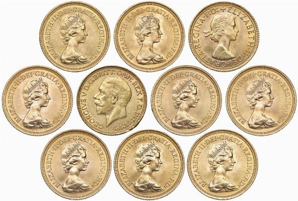 GRAN BRETAGNA. DIECI STERLINE  - Asta MEDAGLIE DI VENEZIA. MONETE E MEDAGLIE IN ORO ESTERE - Associazione Nazionale - Case d'Asta italiane