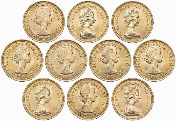 GRAN BRETAGNA. DIECI STERLINE  - Asta MEDAGLIE DI VENEZIA. MONETE E MEDAGLIE IN ORO ESTERE - Associazione Nazionale - Case d'Asta italiane