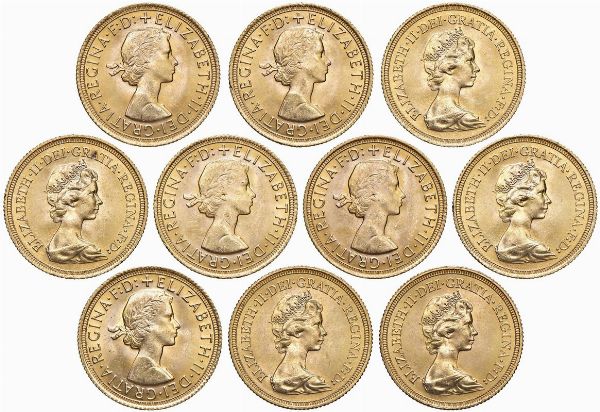 GRAN BRETAGNA. DIECI STERLINE  - Asta MEDAGLIE DI VENEZIA. MONETE E MEDAGLIE IN ORO ESTERE - Associazione Nazionale - Case d'Asta italiane