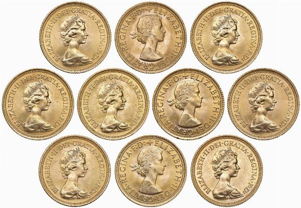 GRAN BRETAGNA. DIECI STERLINE  - Asta MEDAGLIE DI VENEZIA. MONETE E MEDAGLIE IN ORO ESTERE - Associazione Nazionale - Case d'Asta italiane