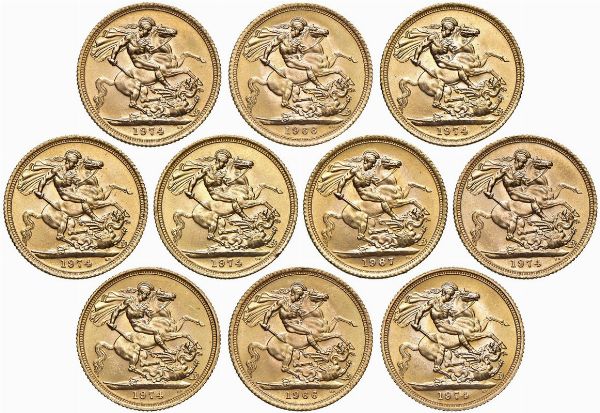 GRAN BRETAGNA. DIECI STERLINE  - Asta MEDAGLIE DI VENEZIA. MONETE E MEDAGLIE IN ORO ESTERE - Associazione Nazionale - Case d'Asta italiane