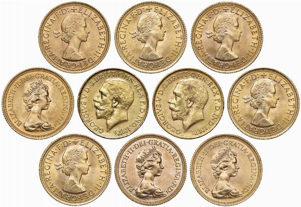 GRAN BRETAGNA. DIECI STERLINE  - Asta MEDAGLIE DI VENEZIA. MONETE E MEDAGLIE IN ORO ESTERE - Associazione Nazionale - Case d'Asta italiane