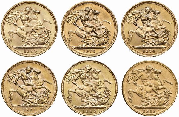 GRAN BRETAGNA. SEI STERLINE  - Asta MEDAGLIE DI VENEZIA. MONETE E MEDAGLIE IN ORO ESTERE - Associazione Nazionale - Case d'Asta italiane