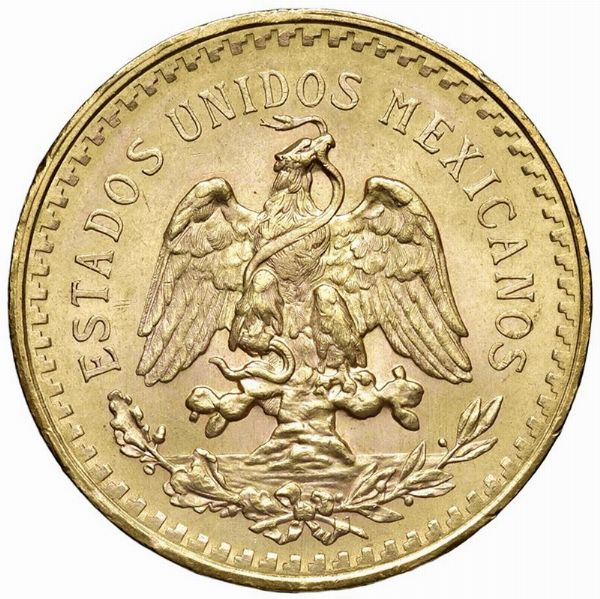 MESSICO. 50 PESOS 1946  - Asta MEDAGLIE DI VENEZIA. MONETE E MEDAGLIE IN ORO ESTERE - Associazione Nazionale - Case d'Asta italiane