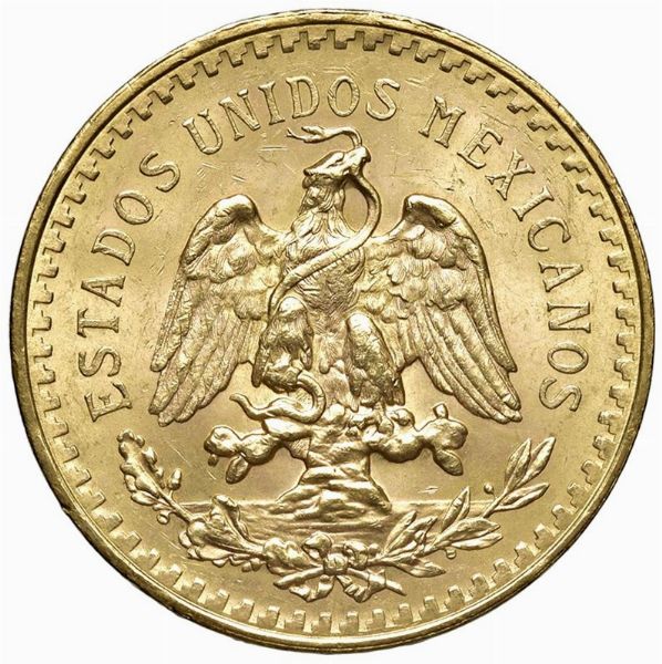 MESSICO. 50 PESOS 1946  - Asta MEDAGLIE DI VENEZIA. MONETE E MEDAGLIE IN ORO ESTERE - Associazione Nazionale - Case d'Asta italiane