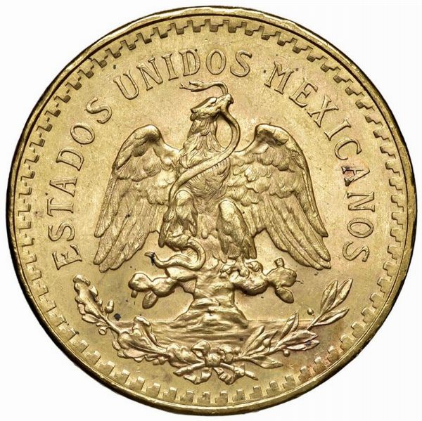 MESSICO. 50 PESOS 1947  - Asta MEDAGLIE DI VENEZIA. MONETE E MEDAGLIE IN ORO ESTERE - Associazione Nazionale - Case d'Asta italiane