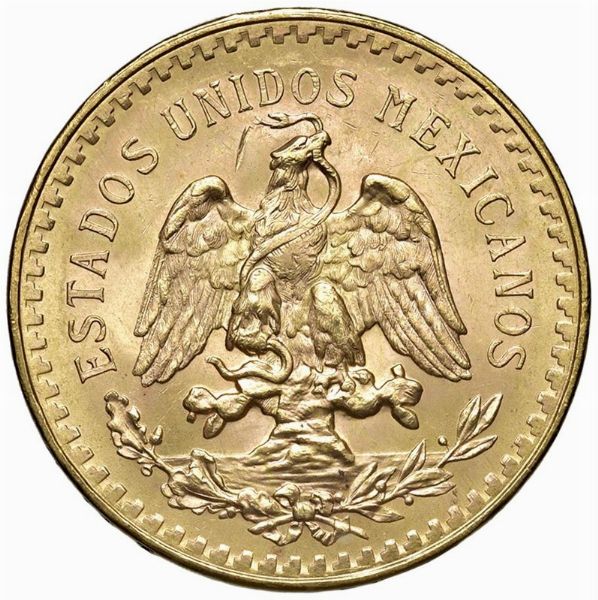 MESSICO. 50 PESOS 1947  - Asta MEDAGLIE DI VENEZIA. MONETE E MEDAGLIE IN ORO ESTERE - Associazione Nazionale - Case d'Asta italiane
