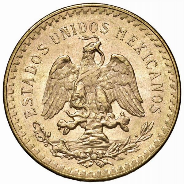 MESSICO. 50 PESOS 1947  - Asta MEDAGLIE DI VENEZIA. MONETE E MEDAGLIE IN ORO ESTERE - Associazione Nazionale - Case d'Asta italiane