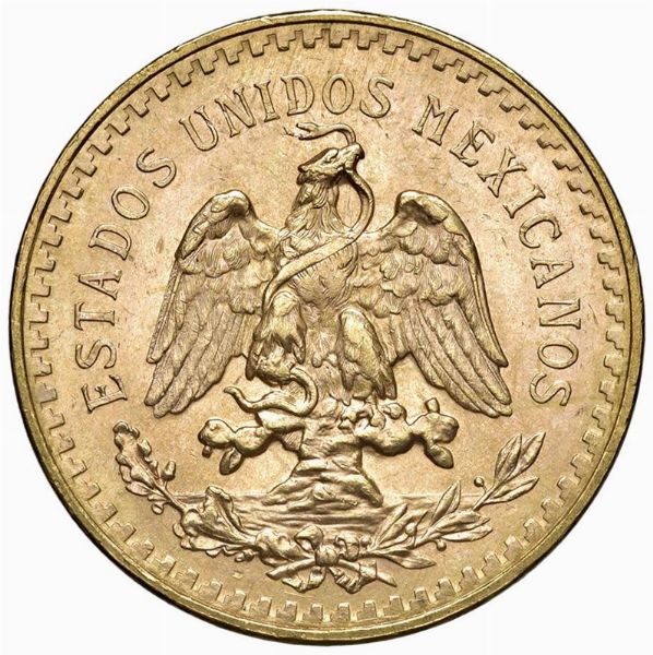 MESSICO. 50 PESOS 1947  - Asta MEDAGLIE DI VENEZIA. MONETE E MEDAGLIE IN ORO ESTERE - Associazione Nazionale - Case d'Asta italiane