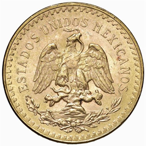 MESSICO. 50 PESOS 1947  - Asta MEDAGLIE DI VENEZIA. MONETE E MEDAGLIE IN ORO ESTERE - Associazione Nazionale - Case d'Asta italiane