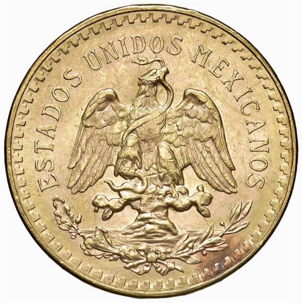 MESSICO. 50 PESOS 1947  - Asta MEDAGLIE DI VENEZIA. MONETE E MEDAGLIE IN ORO ESTERE - Associazione Nazionale - Case d'Asta italiane