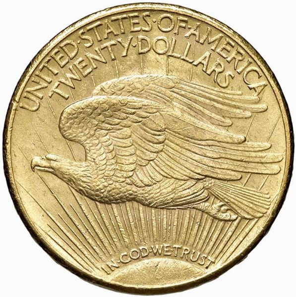 STATI UNITI. 20 DOLLARI “SAINT GAUDENS” 1924  - Asta MEDAGLIE DI VENEZIA. MONETE E MEDAGLIE IN ORO ESTERE - Associazione Nazionale - Case d'Asta italiane