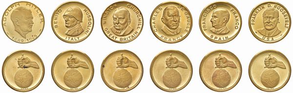 DODICI MEDAGLIE IN ORO 900 DELLA SERIE “I GRANDI DELLA STORIA” IN ASTUCCIO ORIGINALE  - Asta MEDAGLIE DI VENEZIA. MONETE E MEDAGLIE IN ORO ESTERE - Associazione Nazionale - Case d'Asta italiane