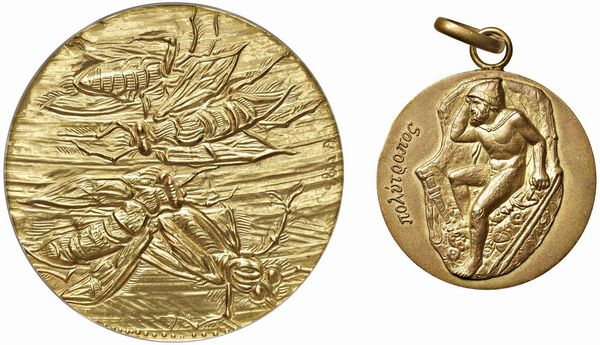 DUE MEDAGLIE IN ORO 750  - Asta MEDAGLIE DI VENEZIA. MONETE E MEDAGLIE IN ORO ESTERE - Associazione Nazionale - Case d'Asta italiane