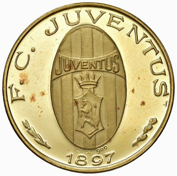 MEDAGLIA IN ORO 900 JUVENTUS CAMPIONE D’ITALIA 1971-1972  - Asta MEDAGLIE DI VENEZIA. MONETE E MEDAGLIE IN ORO ESTERE - Associazione Nazionale - Case d'Asta italiane