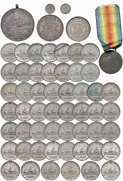 VARI STATI. INTERESSANTE INSIEME DI MONETE E MEDAGLIE PREVALENTEMENTE IN ARGENTO  - Asta MEDAGLIE DI VENEZIA. MONETE E MEDAGLIE IN ORO ESTERE - Associazione Nazionale - Case d'Asta italiane