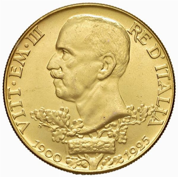 SAVOIA. VITTORIO EMANUELE III (1900-1946). RIPRODUZIONE IN ORO DELLE 100 LIRE VETTA D’ITALIA  - Asta MEDAGLIE DI VENEZIA. MONETE E MEDAGLIE IN ORO ESTERE - Associazione Nazionale - Case d'Asta italiane