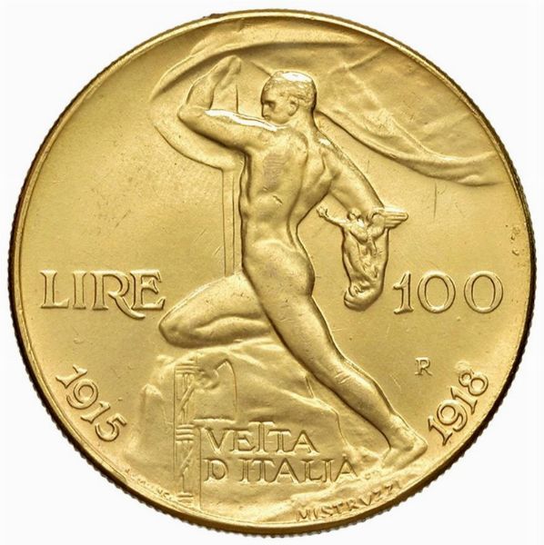SAVOIA. VITTORIO EMANUELE III (1900-1946). RIPRODUZIONE IN ORO DELLE 100 LIRE VETTA D’ITALIA  - Asta MEDAGLIE DI VENEZIA. MONETE E MEDAGLIE IN ORO ESTERE - Associazione Nazionale - Case d'Asta italiane