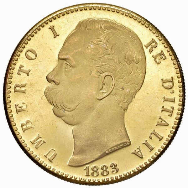 SAVOIA. UMBERTO I (1878-1900). RIPRODUZIONE IN ORO DELLE 100 LIRE 1883  - Asta MEDAGLIE DI VENEZIA. MONETE E MEDAGLIE IN ORO ESTERE - Associazione Nazionale - Case d'Asta italiane