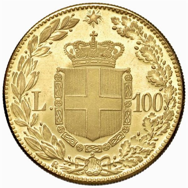 SAVOIA. UMBERTO I (1878-1900). RIPRODUZIONE IN ORO DELLE 100 LIRE 1883  - Asta MEDAGLIE DI VENEZIA. MONETE E MEDAGLIE IN ORO ESTERE - Associazione Nazionale - Case d'Asta italiane