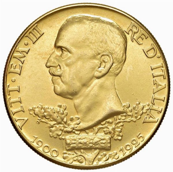 SAVOIA. VITTORIO EMANUELE III (1900-1946). RIPRODUZIONE IN ORO DELLE 100 LIRE VETTA D’ITALIA  - Asta MEDAGLIE DI VENEZIA. MONETE E MEDAGLIE IN ORO ESTERE - Associazione Nazionale - Case d'Asta italiane