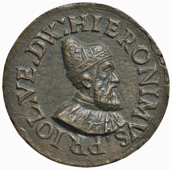 GIROLAMO PRIULI (1559-1567) LXXXII DOGE. MEDAGLIA CELEBRATIVA FUSA A VENEZIA NEL 1567 OPUS ANONIMO  - Asta MEDAGLIE DI VENEZIA. MONETE E MEDAGLIE IN ORO ESTERE - Associazione Nazionale - Case d'Asta italiane