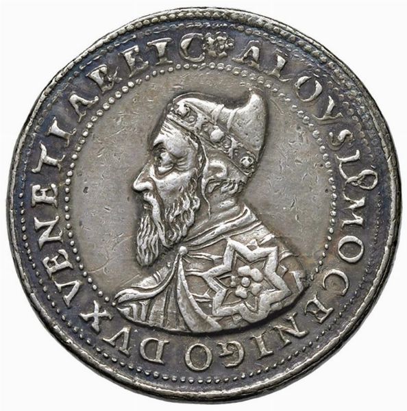 ALVISE I MOCENIGO (1570-1577) LXXXV DOGE. MEDAGLIA CELEBRATIVA CONIATA A VENEZIA NEL 1571 OPUS ANONIMO  - Asta MEDAGLIE DI VENEZIA. MONETE E MEDAGLIE IN ORO ESTERE - Associazione Nazionale - Case d'Asta italiane