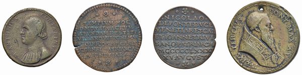 QUATTRO MEDAGLIE IN BRONZO  - Asta MEDAGLIE DI VENEZIA. MONETE E MEDAGLIE IN ORO ESTERE - Associazione Nazionale - Case d'Asta italiane