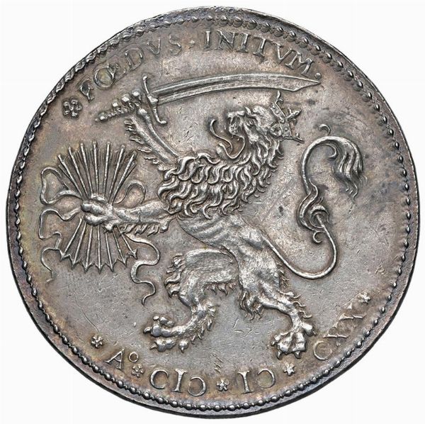 ANTONIO PRIULI (1618-1623) XCIV DOGE. MEDAGLIA CELEBRATIVA CONIATA A DORDRECHT (OLANDA) NEL 1620 PER L’ALLEANZA DI VENZIA CON GLI STATI OLANDESI OPUS WILLEM VAN BYLAER  - Asta MEDAGLIE DI VENEZIA. MONETE E MEDAGLIE IN ORO ESTERE - Associazione Nazionale - Case d'Asta italiane