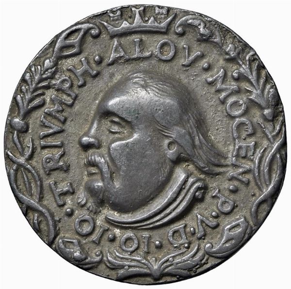 ALVISE LEONARDO MOCENIGO (1583-1654) SUPREMO COMANDANTE A CANDIA CONTRO I TURCHI. MEDAGLIA CELEBRATIVA FUSA A CANDIA NEL 1650  - Asta MEDAGLIE DI VENEZIA. MONETE E MEDAGLIE IN ORO ESTERE - Associazione Nazionale - Case d'Asta italiane