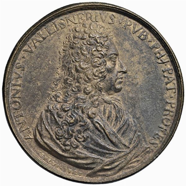 ANTONIO VALLISNERI (1661-1730) MEDICO E NATURALISTA ALL’UNIVERSITÀ DI PADOVA. MEDAGLIA 1727 OPUS SELVI  - Asta MEDAGLIE DI VENEZIA. MONETE E MEDAGLIE IN ORO ESTERE - Associazione Nazionale - Case d'Asta italiane