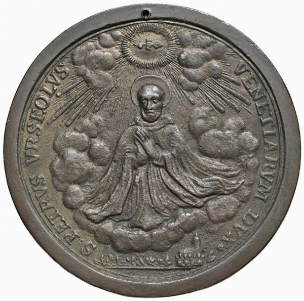 CARLO RUZZINI (1390-1471) CXIII DOGE. MEDAGLIA CELEBRATIVA FUSA A VENEZIA NEL 1732 OPUS ANONIMO  - Asta MEDAGLIE DI VENEZIA. MONETE E MEDAGLIE IN ORO ESTERE - Associazione Nazionale - Case d'Asta italiane