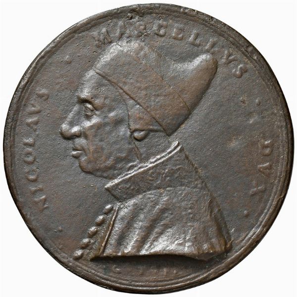 NICOLÒ MARCELLO (1473-1474) LXIX DOGE. MEDAGLIA CELEBRATIVA FUSA A VENEZIA NEL 1473 OPUS GIROLAMO TODESCHINI  - Asta MEDAGLIE DI VENEZIA. MONETE E MEDAGLIE IN ORO ESTERE - Associazione Nazionale - Case d'Asta italiane