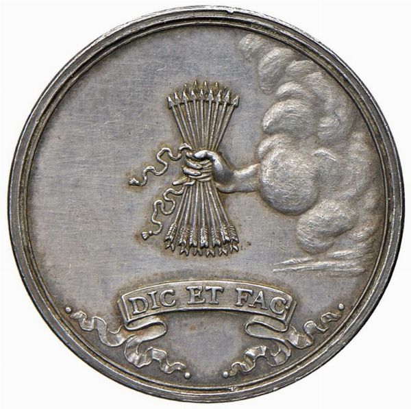 PIETRO GRIMANI (1741-1752) CXV DOGE. MEDAGLIA CELEBRATIVA DELLA SOCIETÀ DI SAN MARCO CONIATA NELLA ZECCA DI GINEVRA NEL 1744 OPUS ANTOINE DASSIER  - Asta MEDAGLIE DI VENEZIA. MONETE E MEDAGLIE IN ORO ESTERE - Associazione Nazionale - Case d'Asta italiane