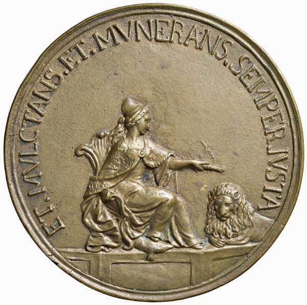 FRANCESCO II MOROSINI CHIAMATO LORENZO (1714-1793) CAVALIERE E PROCURATORE DI SAN MARCO. MEDAGLIA CELEBRATIVA FUSA A VENEZIA NEL 1755 OPUS ANINIMO  - Asta MEDAGLIE DI VENEZIA. MONETE E MEDAGLIE IN ORO ESTERE - Associazione Nazionale - Case d'Asta italiane