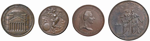 QUATTRO MEDAGLIE IN BRONZO  - Asta MEDAGLIE DI VENEZIA. MONETE E MEDAGLIE IN ORO ESTERE - Associazione Nazionale - Case d'Asta italiane