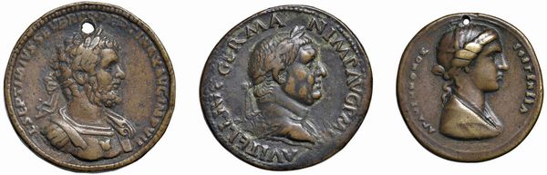 TRE MEDAGLIE IN BRONZO D’AUTORE DEL SEC. XVI  - Asta MEDAGLIE DI VENEZIA. MONETE E MEDAGLIE IN ORO ESTERE - Associazione Nazionale - Case d'Asta italiane