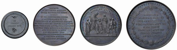 QUATTRO MEDAGLIE IN BRONZO  - Asta MEDAGLIE DI VENEZIA. MONETE E MEDAGLIE IN ORO ESTERE - Associazione Nazionale - Case d'Asta italiane