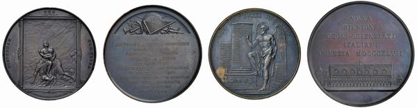 QUATTRO MEDAGLIE IN BRONZO  - Asta MEDAGLIE DI VENEZIA. MONETE E MEDAGLIE IN ORO ESTERE - Associazione Nazionale - Case d'Asta italiane