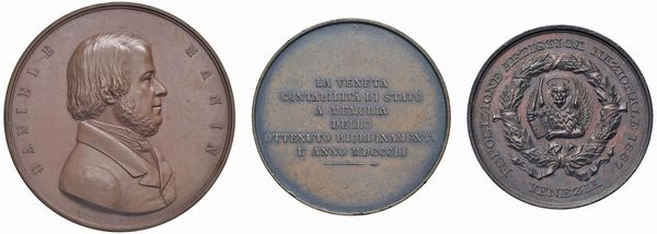TRE MEDAGLIE IN BRONZO  - Asta MEDAGLIE DI VENEZIA. MONETE E MEDAGLIE IN ORO ESTERE - Associazione Nazionale - Case d'Asta italiane
