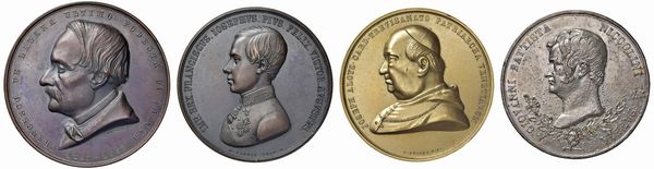 QUATTRO MEDAGLIE IN BRONZO  - Asta MEDAGLIE DI VENEZIA. MONETE E MEDAGLIE IN ORO ESTERE - Associazione Nazionale - Case d'Asta italiane