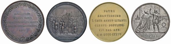 QUATTRO MEDAGLIE IN BRONZO  - Asta MEDAGLIE DI VENEZIA. MONETE E MEDAGLIE IN ORO ESTERE - Associazione Nazionale - Case d'Asta italiane